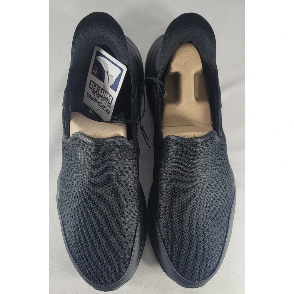 Skechers Shoes Men's Slip Ins Swift Fit Black Sneaker Memory Foam 16997S Size 12
